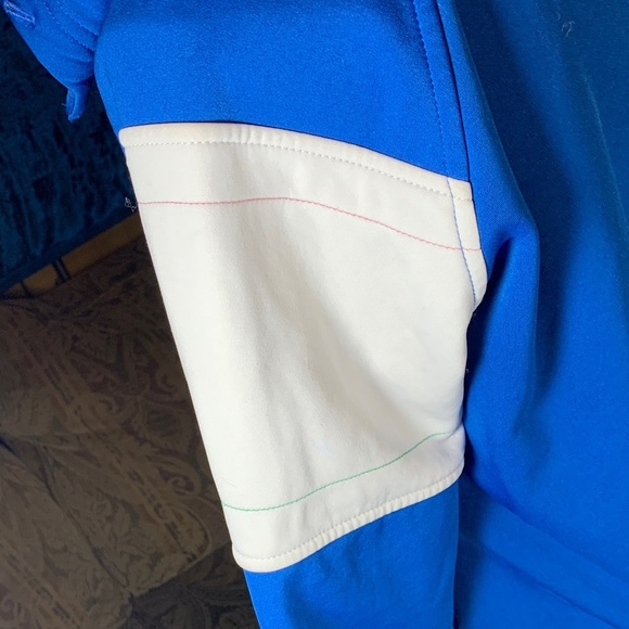 RARE Orage Blue and White Hoodie Sweater ski snowboard Y2K Size Small Skater 90s - Picture 7 of 10